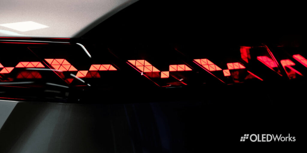 奥迪A6 e-tron概念车尾部的分区OLED照明