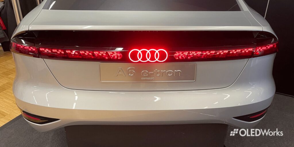 配备数字OLED尾灯照明的A6 e-tron概念车完整零件模型