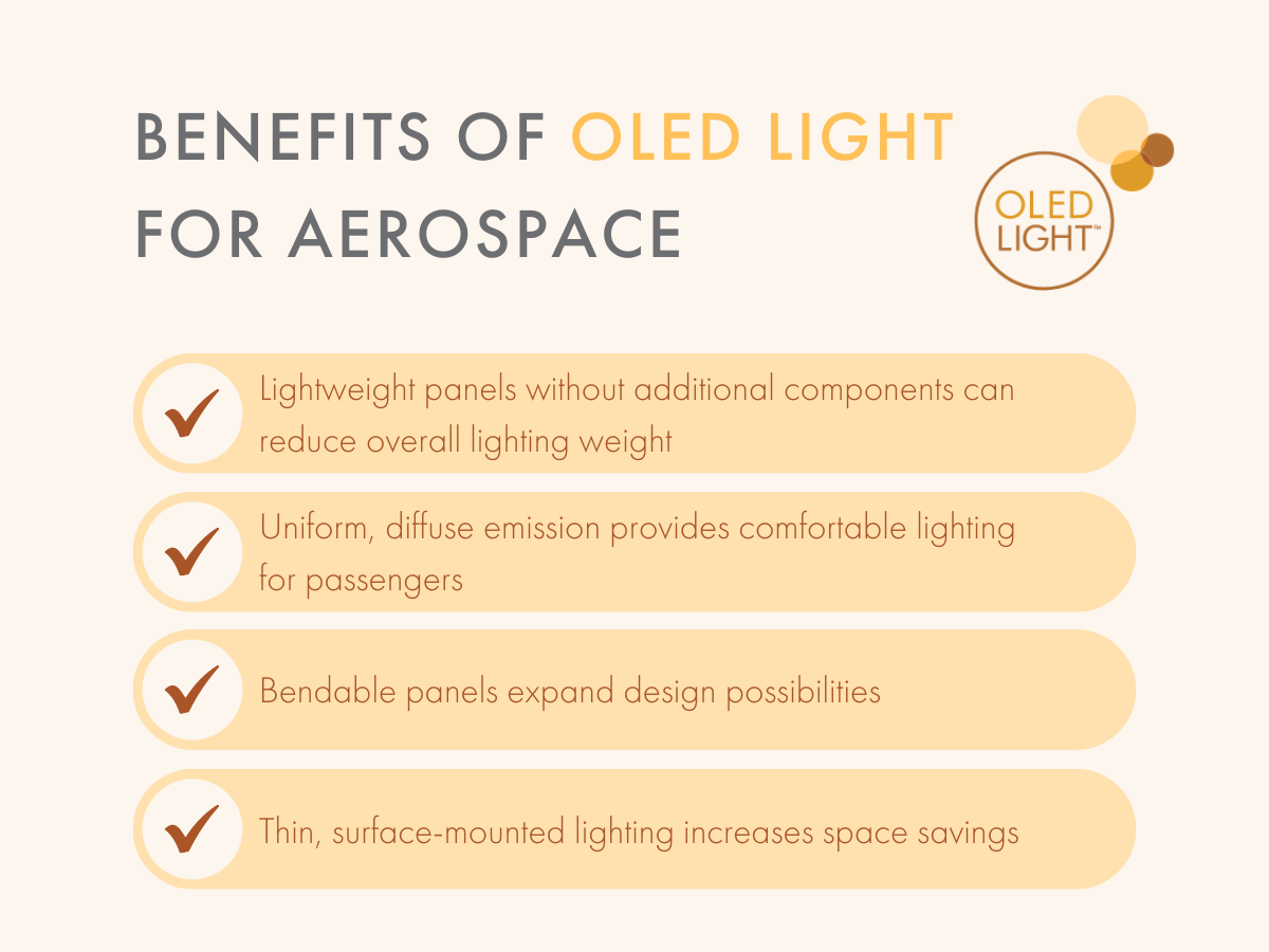 商业航空航天领域OLED照明好处