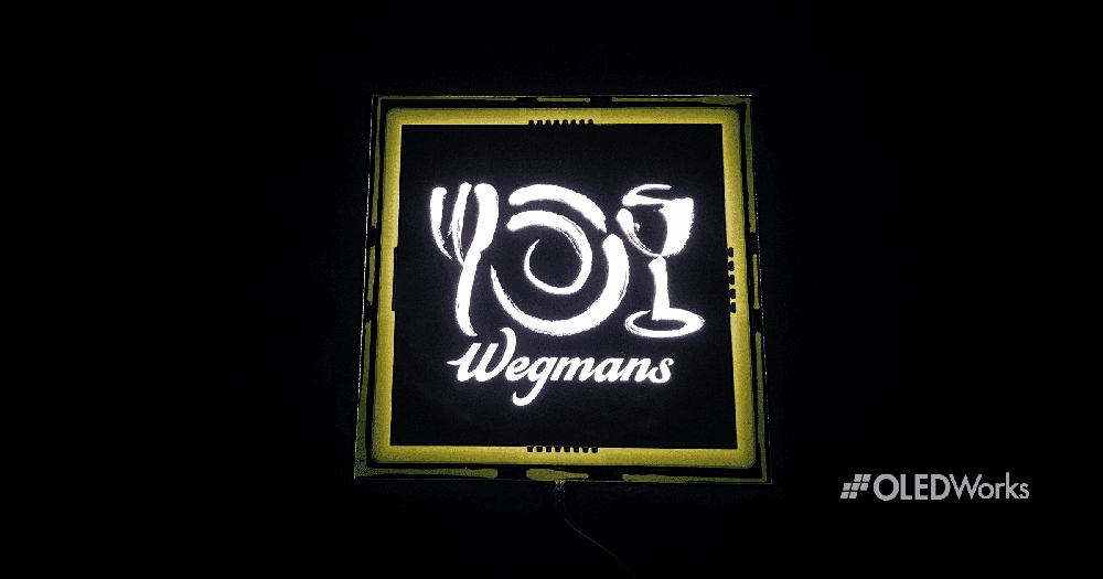 OLED徽标功能的示例Wegmans