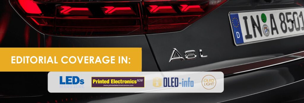 业界对奥迪 A8 中的数字 OLED 照明倍感震憾_OLEDWorks中文官网